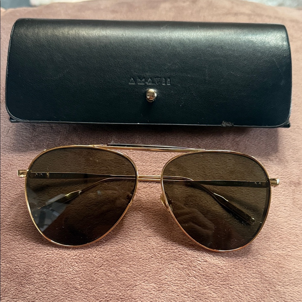 Amavii Philip Polarized Sunglasses | Titanium Frame | 14K Gold-Plated | Unisex